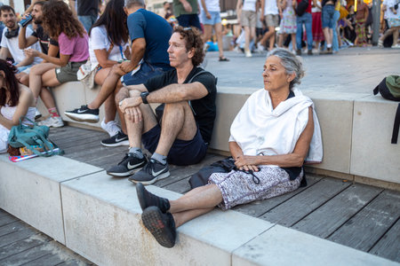 Tel-Aviv, Israel - June 08, 2023: View of various participants, in the annual Pride Parade of the...