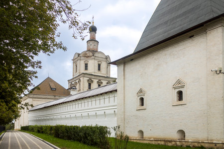 Moscow, Russia - 14 August, 2023, View of Spaso-Andronikov Monastery of Saviour is former monastery on the bank of the Yauza River.のeditorial素材