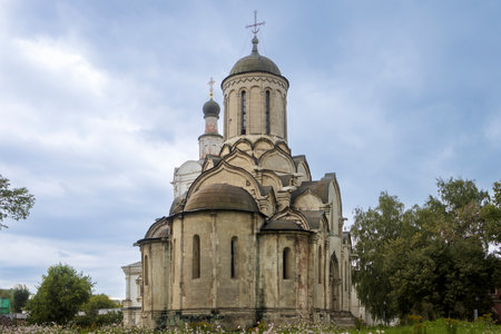 Moscow, Russia - 14 August, 2023, View of Spaso-Andronikov Monastery of Saviour is former monastery on the bank of the Yauza River.のeditorial素材