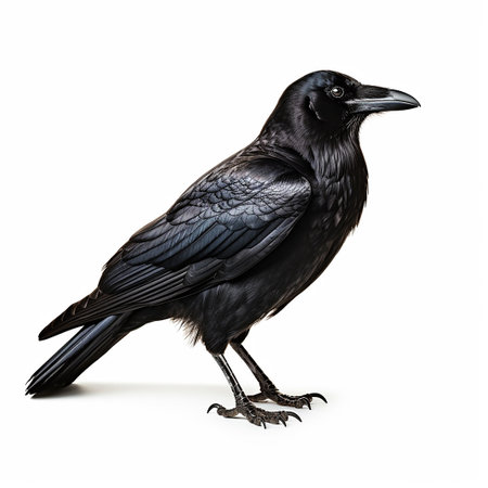 AI. The crow is isolated on the white backgroundの写真素材