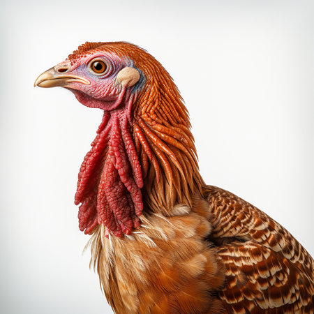 AI. The turkey is isolated on the white backgroundの写真素材