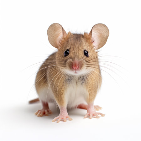 AI. Mouse portrait isolated on white background