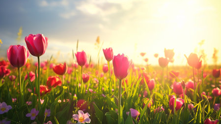 Red anemone blossoms on Mount Carmel in February in Israel. Spring timeの写真素材