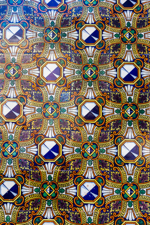 Sample of Hispano-Moresque vintage ceramics, also Andalusian ceramics Hispano-Moresque faiences....