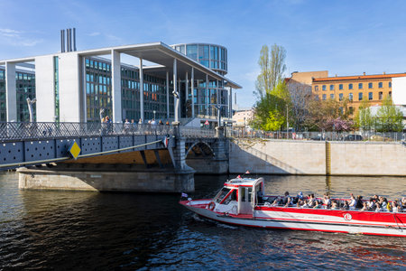 Berlin, Germany- May 9, 2024 The Marie-Elisabeth-LÃ¼ders-Haus, also known as the âLuisenblockâ,のeditorial素材