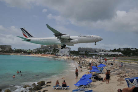 Air plane in the beach