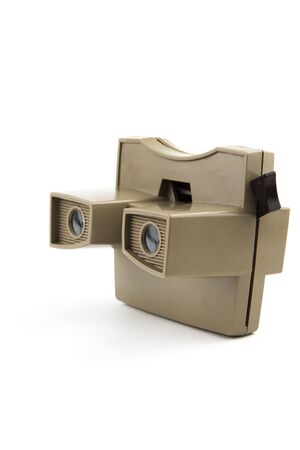 isolated portrait of a old stereoscopic viewerの写真素材