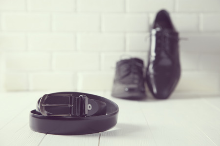 portrait of a set of stylish accessories for man