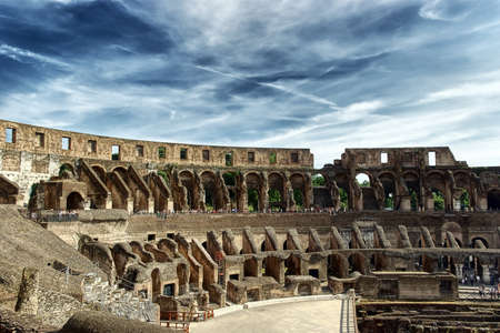 Inside of Collossuem and dranatic sky -  hdrの写真素材