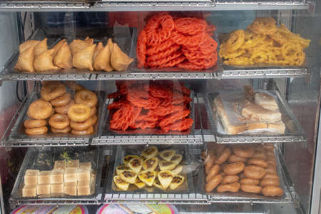 Display of Indian sweets at the Sandringham Street Festival in Auckland,New Zealandの写真素材