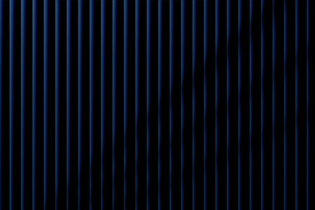 A sleek, modern abstract image featuring vertical blue lines set against a dark background. The pattern creates a sense of depth and sophistication, ideal for contemporary decor, digital art, and stylish graphic designs.の写真素材
