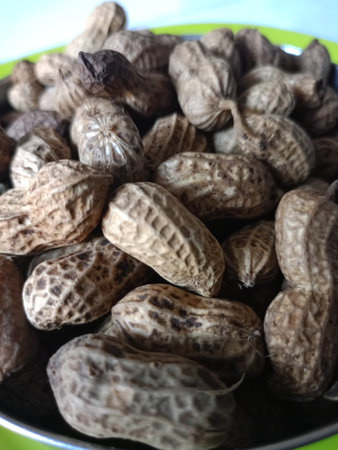 The Closeup of boil peanut