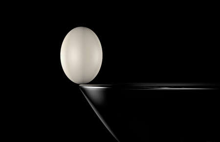 abctract background egg and balanceの写真素材