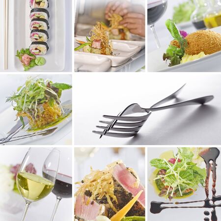 Food and drink  theme collage composed of few imagesの写真素材