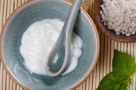 Close up view of spa theme objects on natural backgroundの写真素材