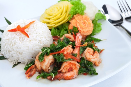 close up view of nice fresh meal on white backの写真素材