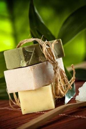 view of spa theme object on color backgroundの写真素材