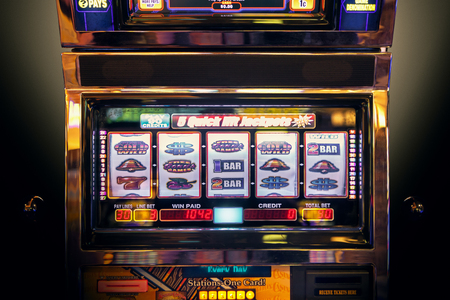 fragment like view of  slot machine  in las vegasのeditorial素材