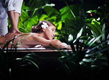 portrait of young beautiful woman in spa environment.の写真素材