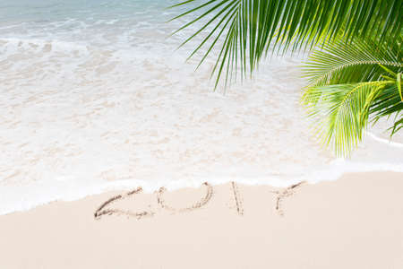 View of nice Christmas and  new year theme  tropical beachの写真素材