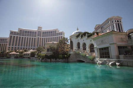 Las Vegas,Nevada,USA âMay 2014: Bellagio Hotel and Casino and Fountains of Bellagio in Las Vegas, Nevada, USAのeditorial素材