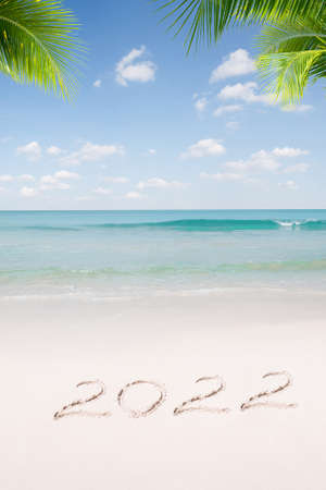 View of nice Christmas and  new year theme  tropical beachの写真素材