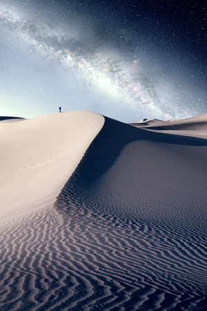 view of nice sands dunes at Sands Dunes National Park, Californiaの写真素材