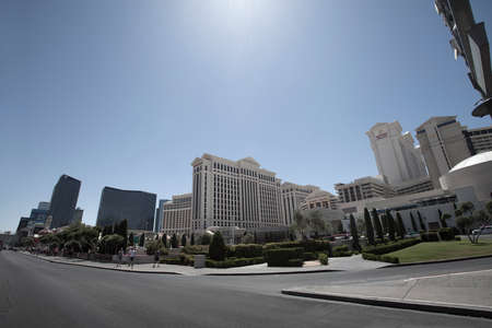 Las Vegas,Nevada,USA âMay 2014: Photo of  Las Vegas strip. The Las Vegas Strip is an approximately 4.2-mile (6.8 km) stretch of Las Vegas Boulevard in Clark County, Nevada.のeditorial素材