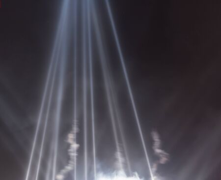 lights to illuminate glow in the dark sky background.の写真素材