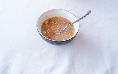 Traditional Turkish dessert ashure or Noah's Puddingの写真素材