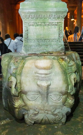 Istanbul, Turkey - 04 24 2015: Underground Basilica Cistern in Istanbul,Turkeyのeditorial素材