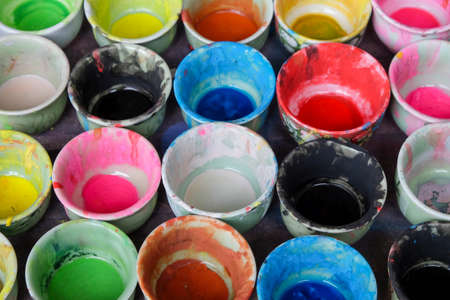 Colorful ceramic cups