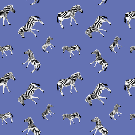 Zebra seamless vector patternのイラスト素材