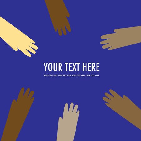 Vector of international harmony handsのイラスト素材