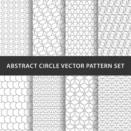 Geometric circle vector pattern packのイラスト素材