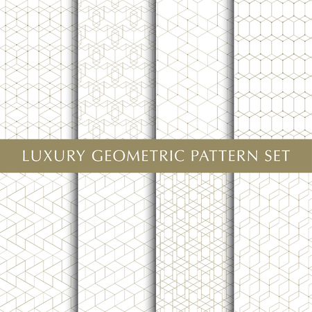 Luxury geometric vector patterns packのイラスト素材