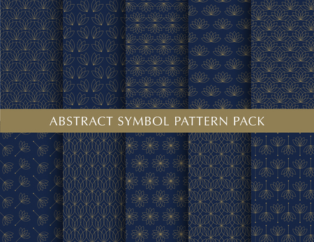 Set of abstract symbol vector patternsのイラスト素材