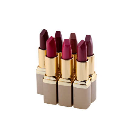 the Red lipstick isolated on white backgroundの写真素材