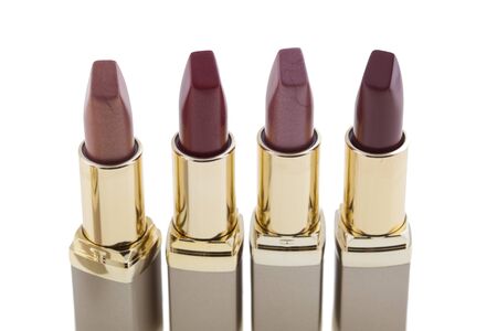 the Red lipstick isolated on white backgroundの写真素材