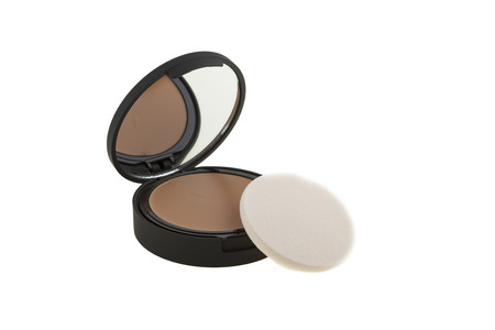 the Makeup powder on the white backgroundの写真素材