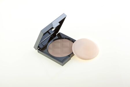 the Makeup powder on the white backgroundの写真素材