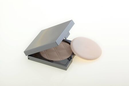 the Makeup powder on the white backgroundの写真素材