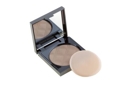the Makeup powder on the white backgroundの写真素材