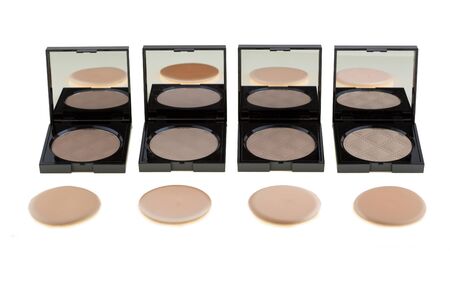 the Makeup powder on the white backgroundの写真素材