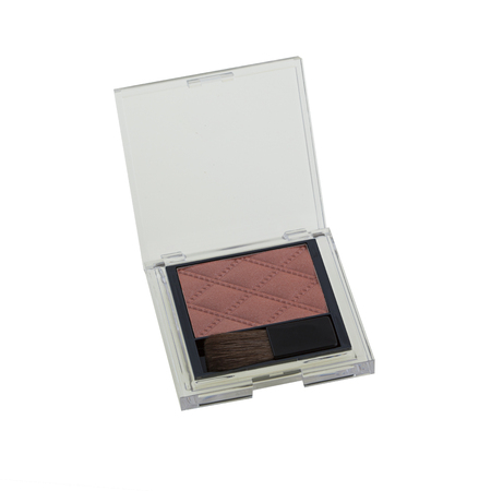 make-up blusher in box isolated on whiteの写真素材