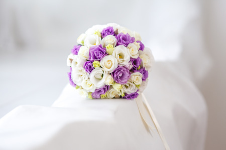 the beautiful wedding bouquet for the brideの写真素材