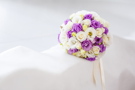 the beautiful wedding bouquet for the brideの写真素材