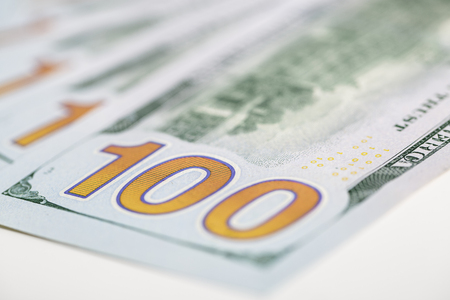 Background of hundred dollar bills. cash moneyの写真素材