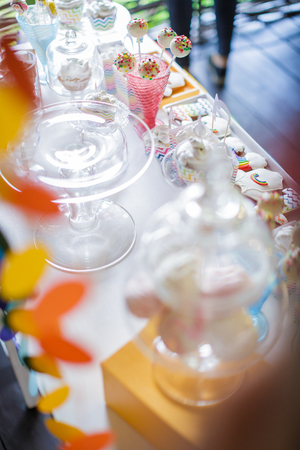 Bright colorful rainbow candy barの写真素材