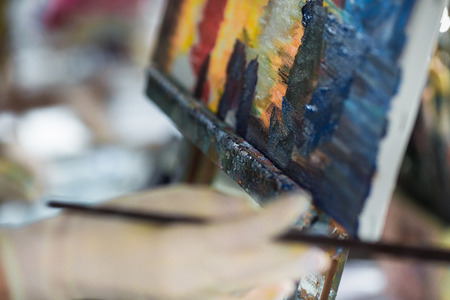 close-up picture on canvas